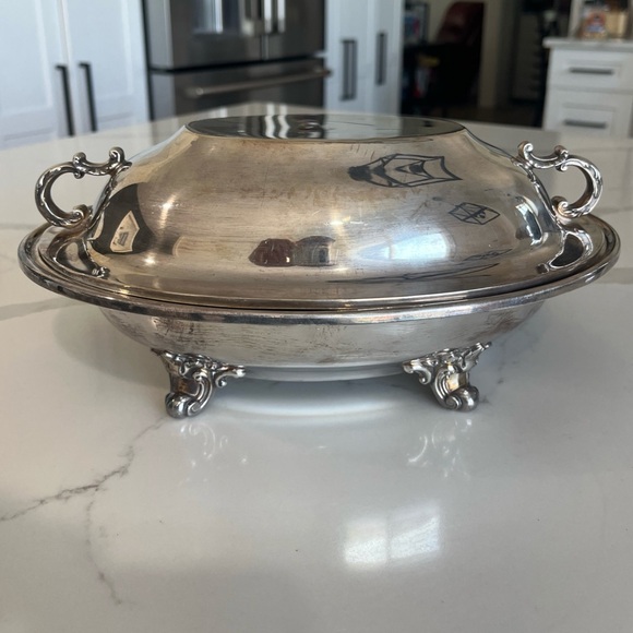 Rare! Vintage Reed & Barton 5605 Regent Silver Plated Serving Dish Tureen Warmer - Picture 1 of 15